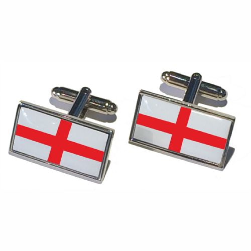 Cufflink Pair Rect 23x12mm  silver ready to wear, boxed